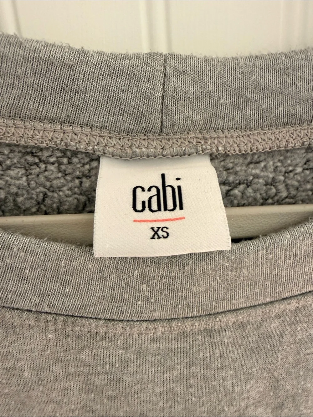 Cabi Gray Sweatshirt Dress with Ruffle Hem, size xs